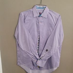 Mens dress shirt, purple striped